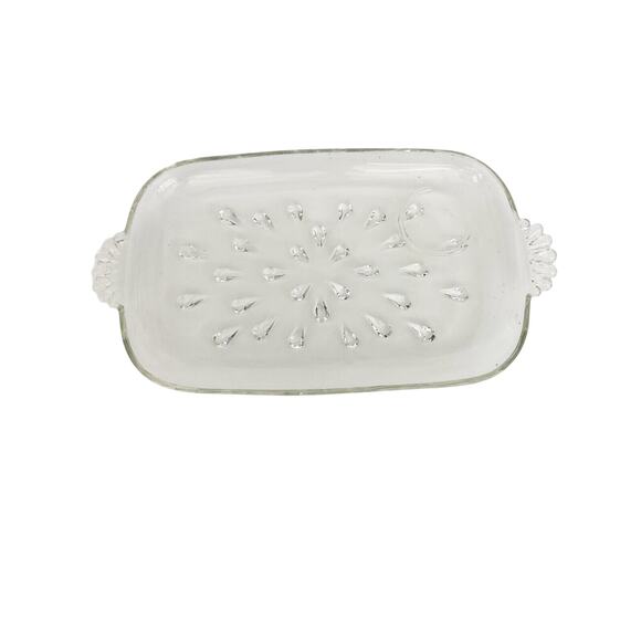 vintage Hazel-Atlas Informal Snack clear teardrop Plate glassware serving dish - Picture 1 of 8